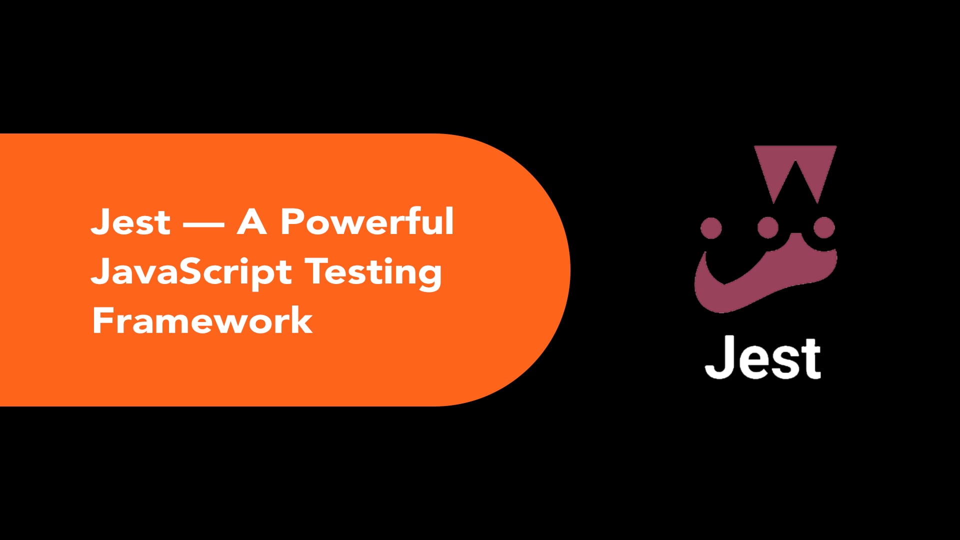 Logo of Jest, featuring a stylized crown design above the word "Jest" in bold black text.